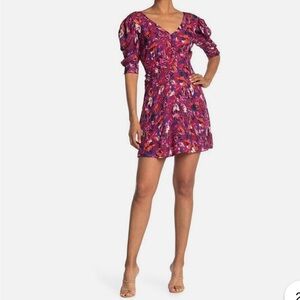 NWOT PARKER  Lottie Mini Dress In Guava Blooms